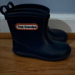 Kids Navy Blue Rain Boots
